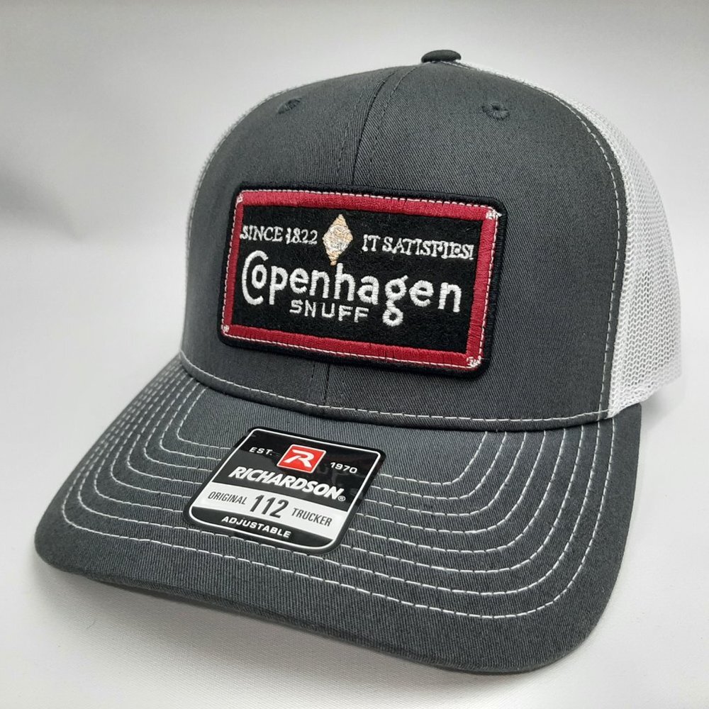 Copenhagen Embroidered Patch Trucker Richardson 112  Baseball Cap Hat Mesh Snapb